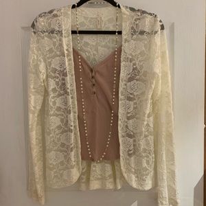 Rose detail cardigan